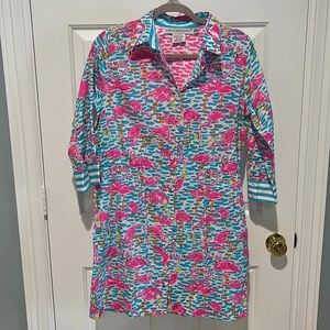 Gretchen Scott Flamingo Beach Dress - Size M